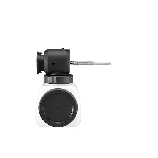 BLACKDECKER BDPS200 spray gun attachment with black and white container, product side view on white background.