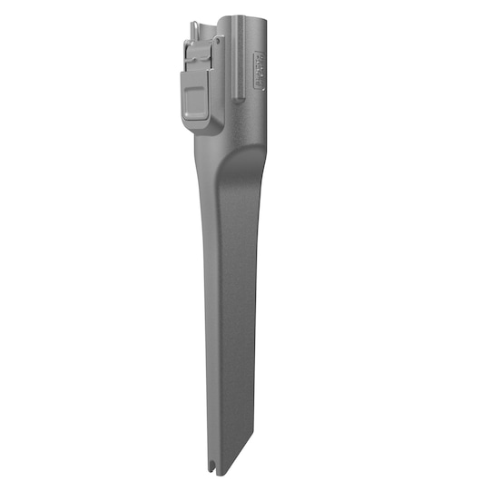 BLACKDECKER BHFEV182CP vacuum cleaner crevice tool, grey, side angle photo on white background.