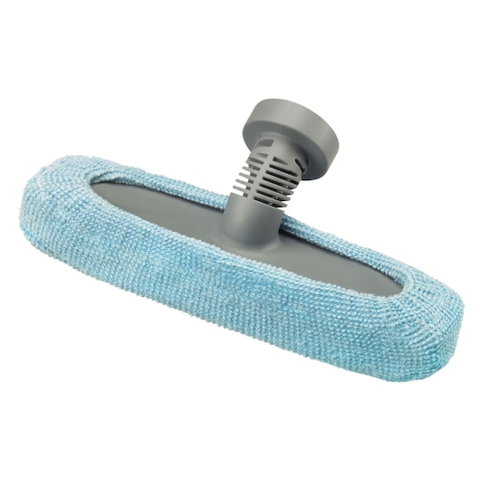 BLACKDECKER FSMH13101SM steam mop replacement head with blue microfiber pad, product photo on white background.