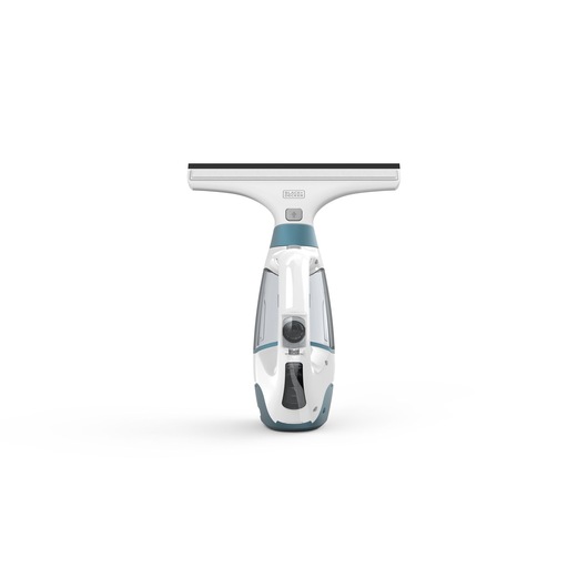 BLACKDECKER WW100 white and blue window vacuum cleaner, front angle on white background.